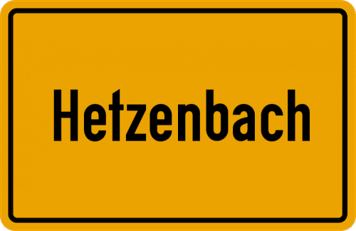 Ortsschild Hetzenbach