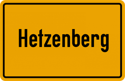 Ortsschild Hetzenberg