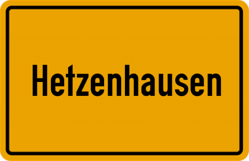 Ortsschild Hetzenhausen