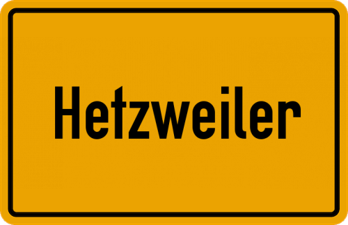 Ortsschild Hetzweiler