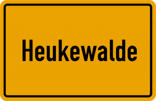 Ortsschild Heukewalde