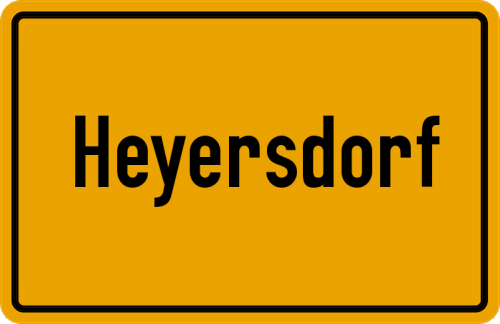 Ortsschild Heyersdorf