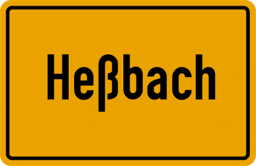 Ortsschild Heßbach