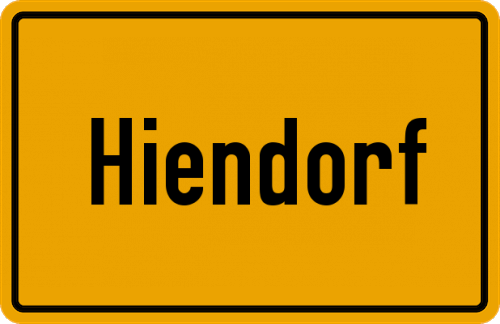 Ortsschild Hiendorf