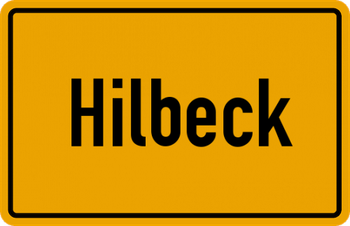 Ortsschild Hilbeck