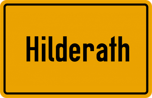 Ortsschild Hilderath