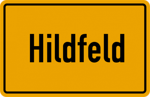 Ortsschild Hildfeld