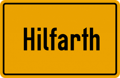 Ortsschild Hilfarth