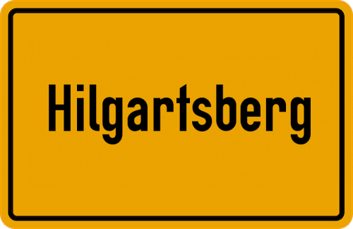 Ortsschild Hilgartsberg, Kreis Vilshofen, Niederbayern