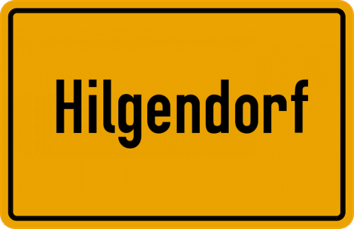 Ortsschild Hilgendorf