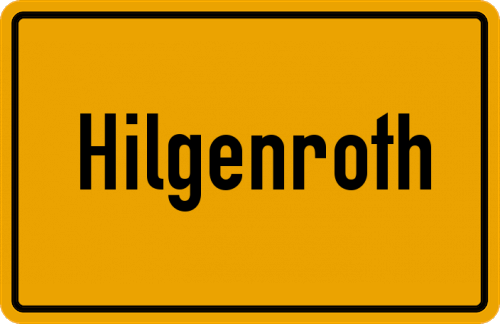 Ortsschild Hilgenroth, Taunus