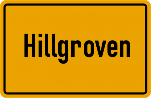 Ortsschild Hillgroven