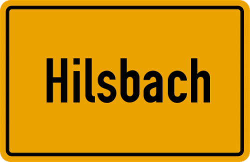Ortsschild Hilsbach