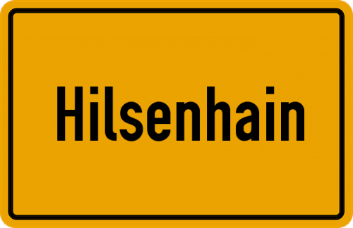 Ortsschild Hilsenhain