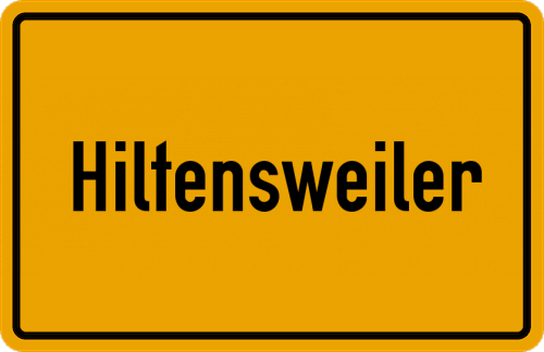 Ortsschild Hiltensweiler