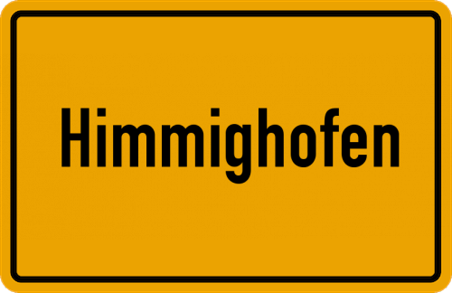 Ortsschild Himmighofen