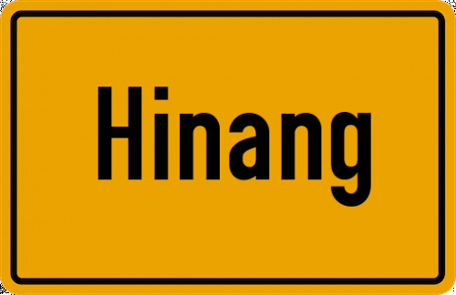 Ortsschild Hinang, Allgäu