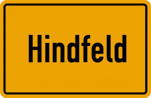 Ortsschild Hindfeld