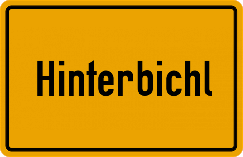 Ortsschild Hinterbichl