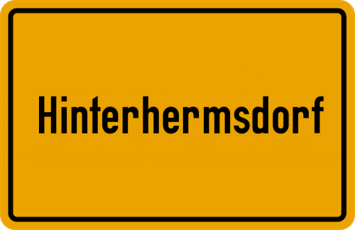 Ortsschild Hinterhermsdorf