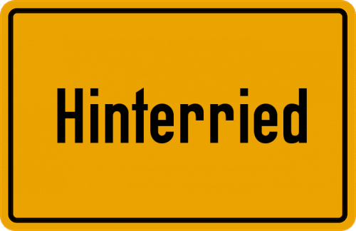 Ortsschild Hinterried
