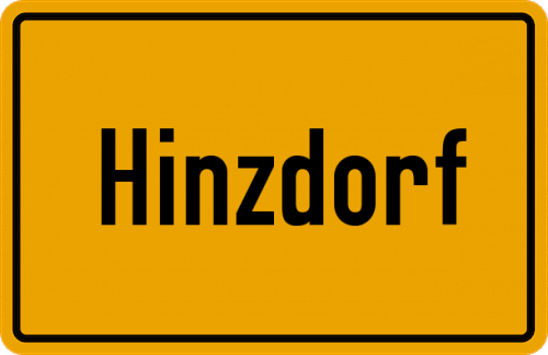 Ortsschild Hinzdorf