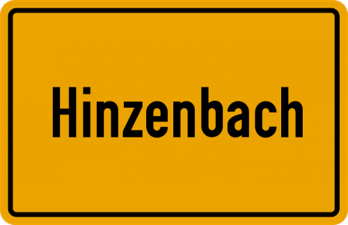 Ortsschild Hinzenbach