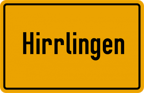 Ortsschild Hirrlingen, Kreis Tübingen