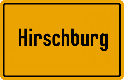 Ortsschild Hirschburg