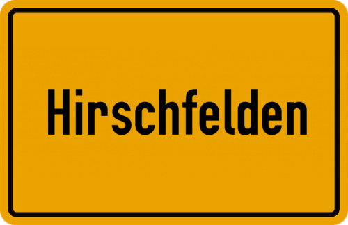 Ortsschild Hirschfelden