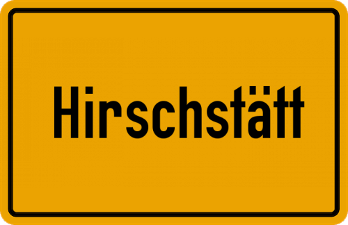 Ortsschild Hirschstätt