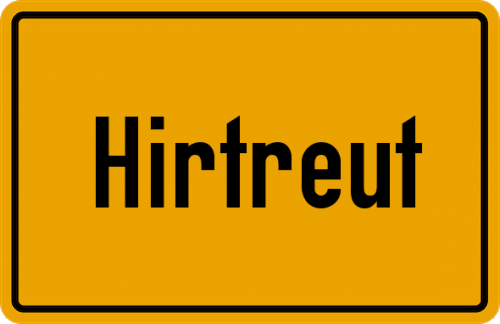 Ortsschild Hirtreut