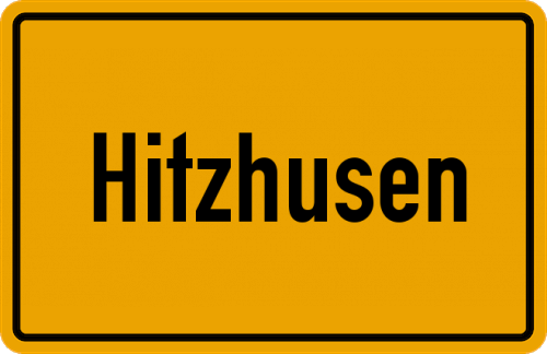Ortsschild Hitzhusen