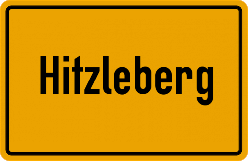 Ortsschild Hitzleberg, Allgäu