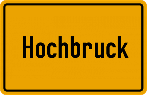Ortsschild Hochbruck