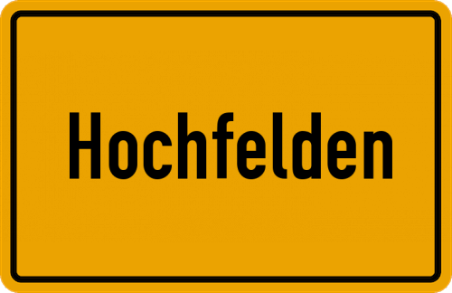 Ortsschild Hochfelden