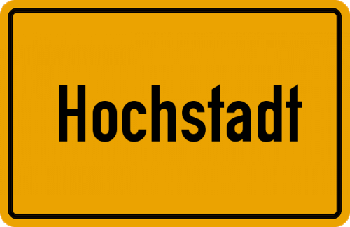 Ortsschild Hochstadt