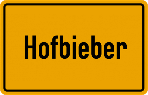 Ortsschild Hofbieber