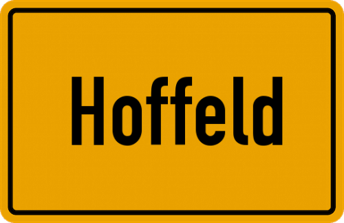 Ortsschild Hoffeld, Eifel
