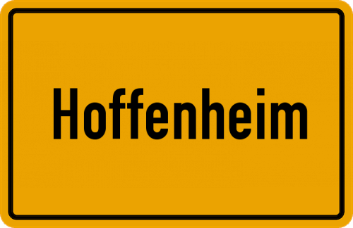 Ortsschild Hoffenheim