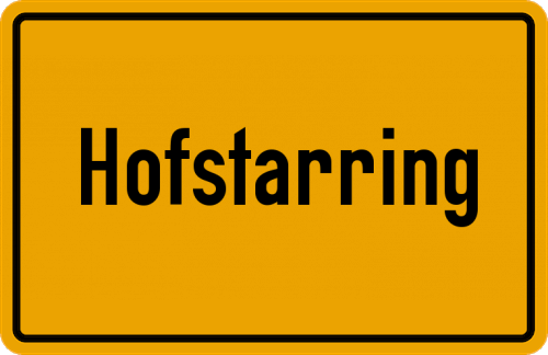 Ortsschild Hofstarring