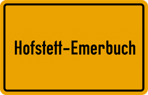 Ortsschild Hofstett-Emerbuch