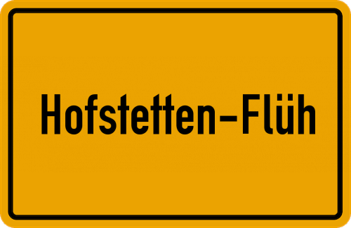 Ortsschild Hofstetten-Flüh