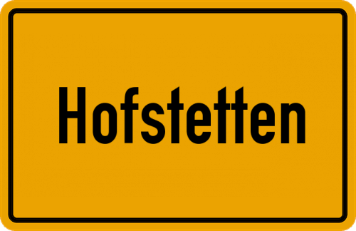 Ortsschild Hofstetten, Mittelfranken
