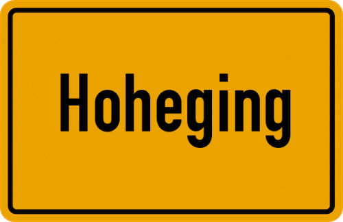 Ortsschild Hoheging, Gemeinde Emstek