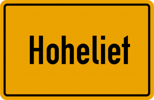 Ortsschild Hoheliet