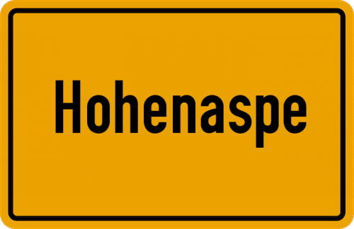 Ortsschild Hohenaspe