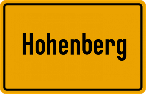 Ortsschild Hohenberg