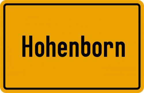 Ortsschild Hohenborn