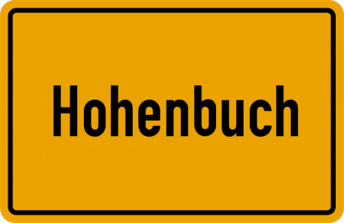 Ortsschild Hohenbuch